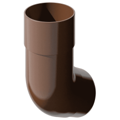 Колено трубы Verat 125/82 135 градусов коричневый