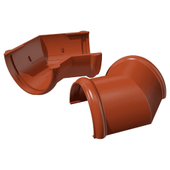 Угол желоба Verat 125/82 135 градусов красный