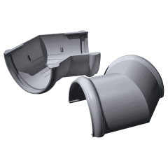 Угол желоба Verat 125/82 135 градусов серый