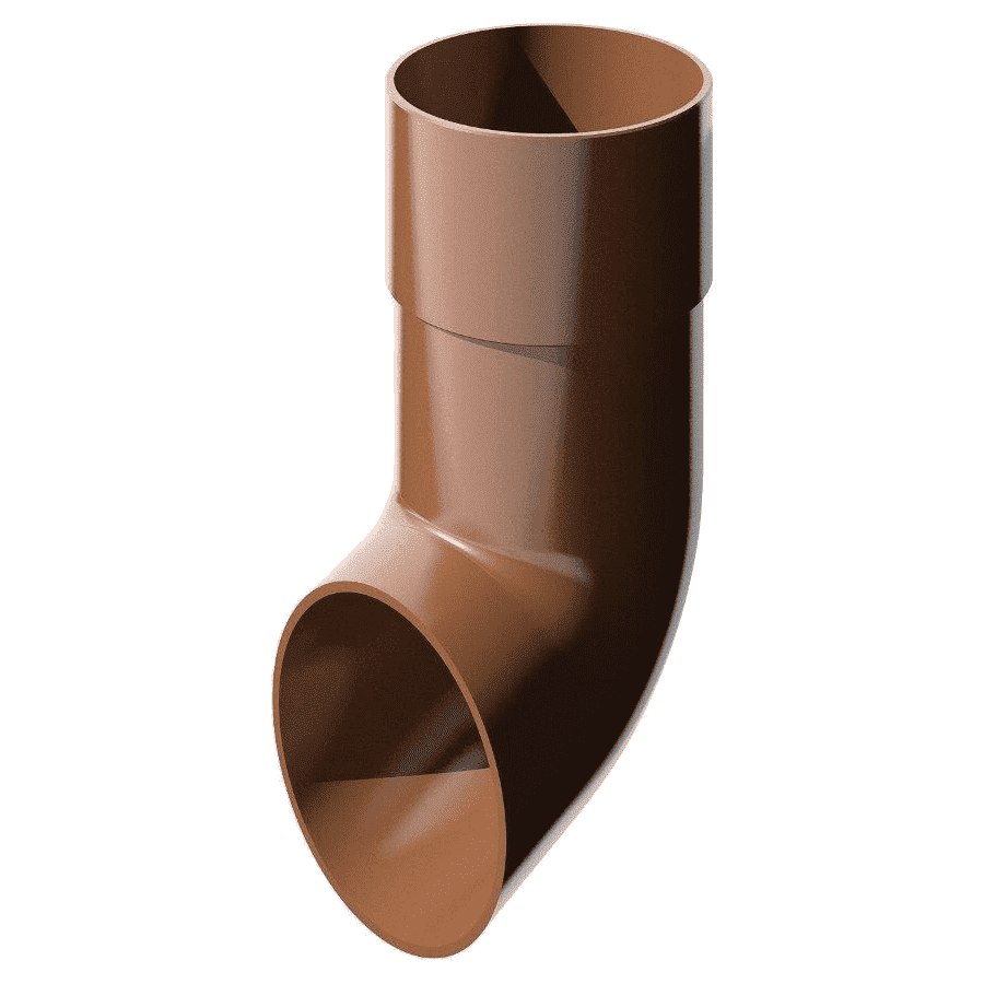 Отвод трубы Verat 125/82 коричневый
