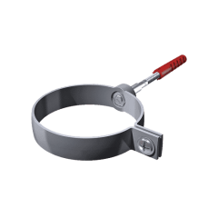 Хомут трубы Verat 125/82 серый металлический L=140мм