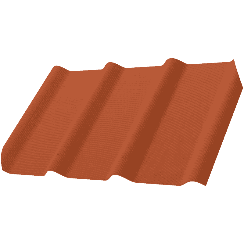 Фиброчерепица Decover 40/300 1750x980x5,8 мм оранжевый