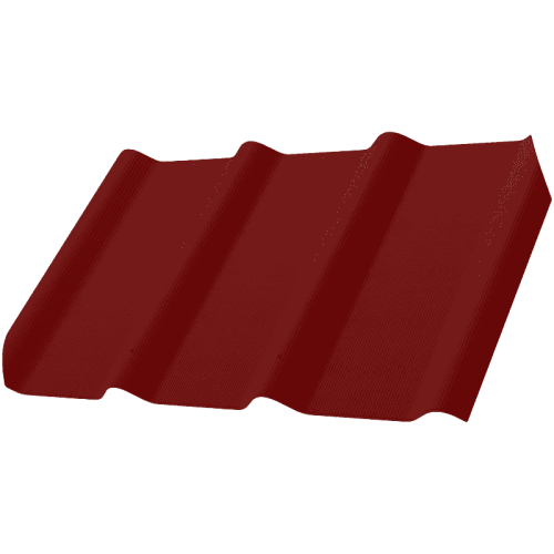 Фиброчерепица Decover 40/300 580x980x5,8 мм рубин